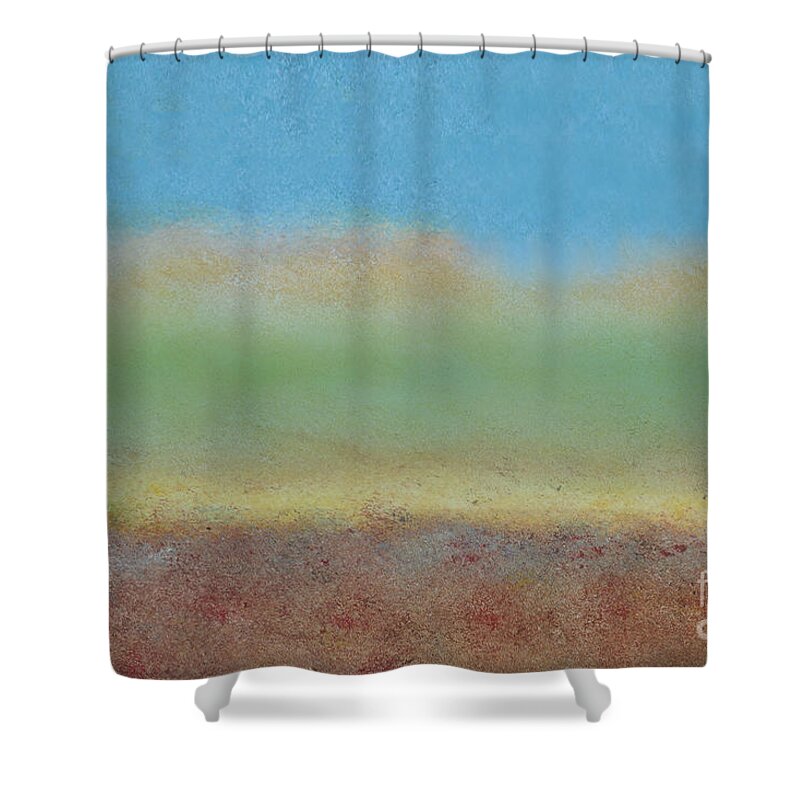 Abstract Shower Curtain featuring the painting Find my way home by Shelley Myers