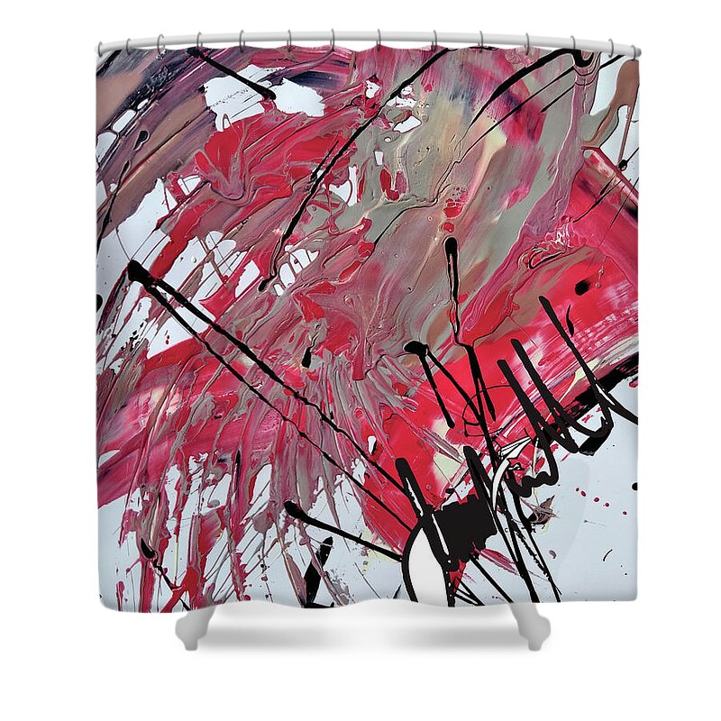  Shower Curtain featuring the digital art Fingerpointing by Jimmy Williams
