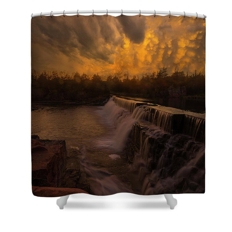 Fire Ky Shower Curtain featuring the photograph Fire and Water by Aaron J Groen