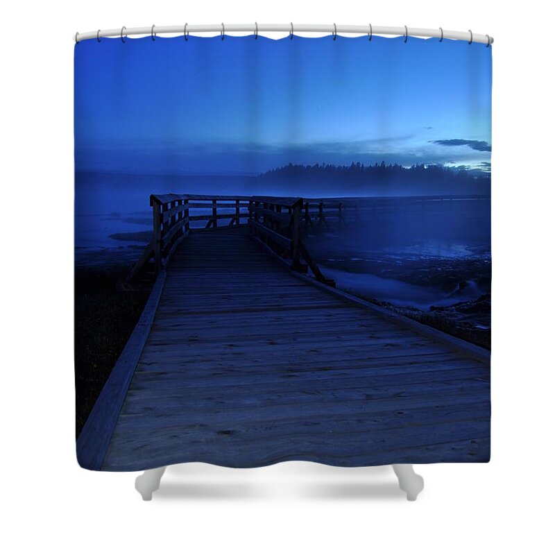 Scenics Shower Curtain featuring the photograph Firehole Lake by Laverrue Was Here