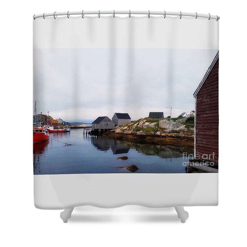 Seaside Shower Curtain featuring the photograph Fish Shacks by Mary Capriole