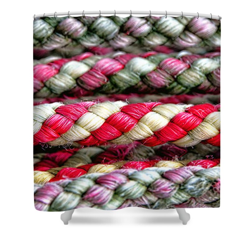 Colorful Shower Curtain featuring the photograph Fishing Ropes by Olivier Le Queinec