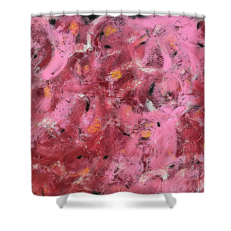 Flower Shower Curtain featuring the painting Fleur d automne by Medge Jaspan