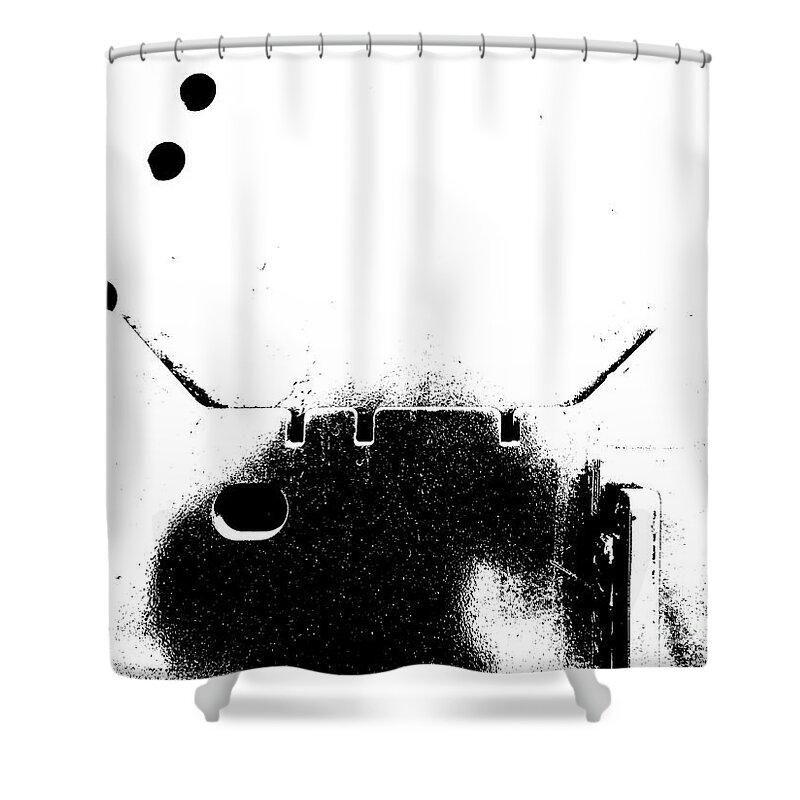 Black And White Shower Curtain featuring the digital art Floating Wanders by Fei A