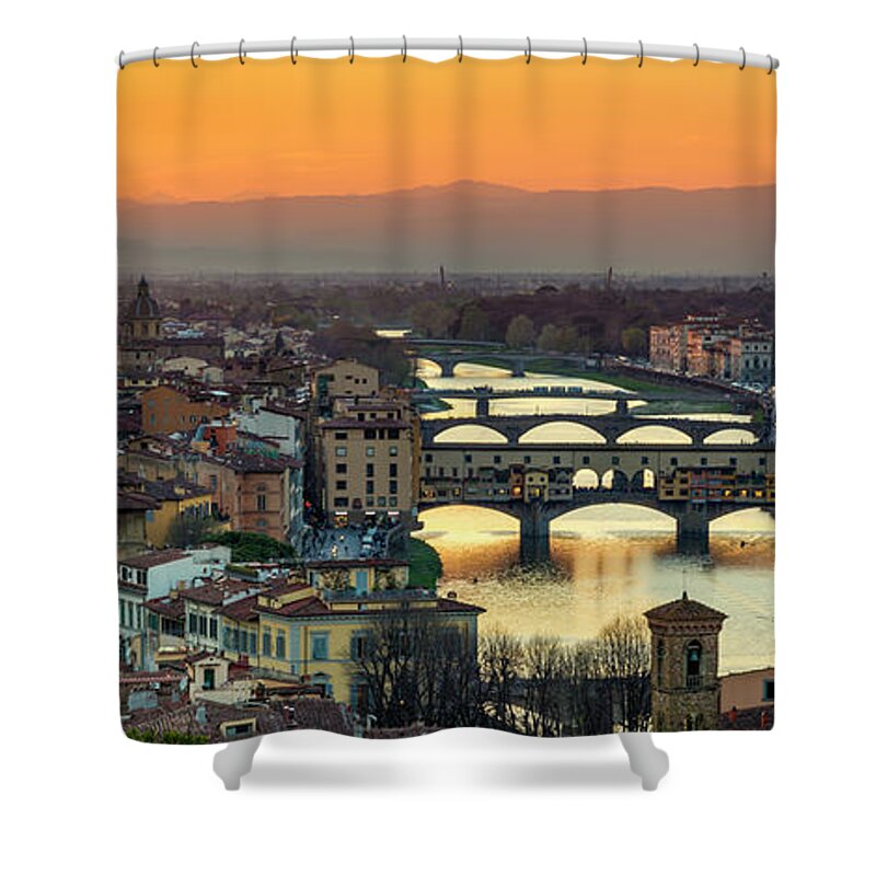 Firenze Shower Curtain featuring the photograph Florence-01 by Bernardo Galmarini