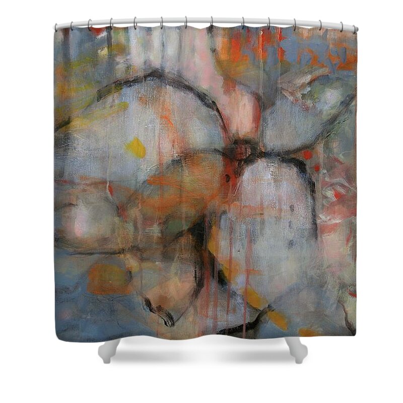 Flower Shower Curtain featuring the painting Flower Dream by Janet Zoya