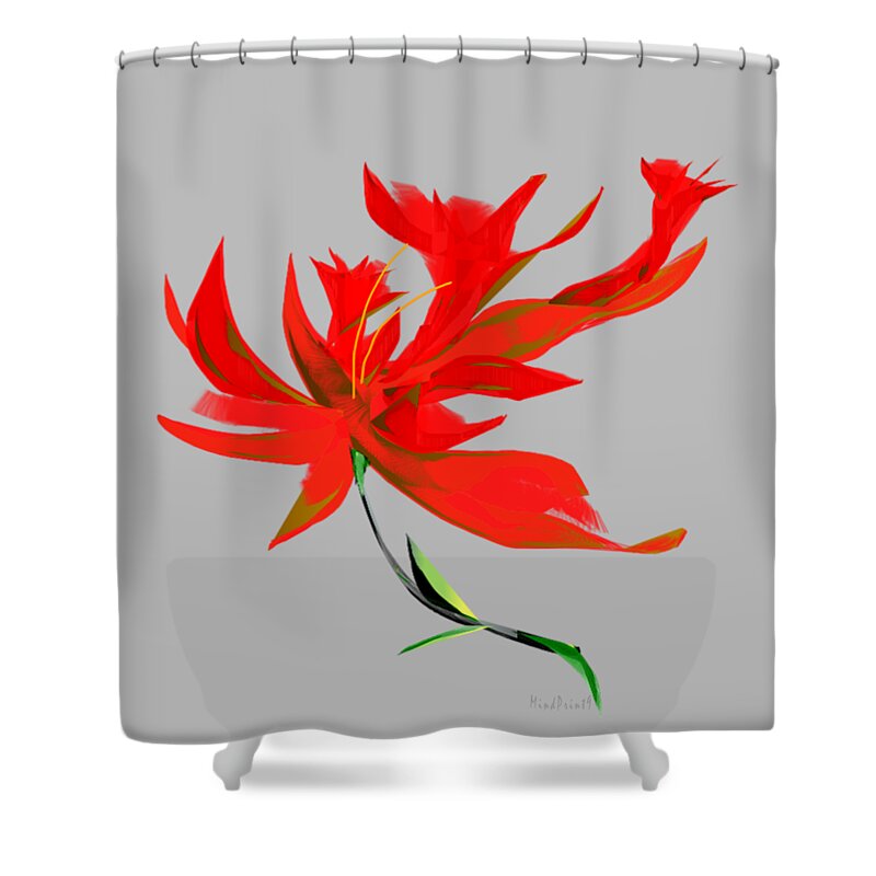Flowers Shower Curtain featuring the digital art Flower of Love, Dedication by Asok Mukhopadhyay