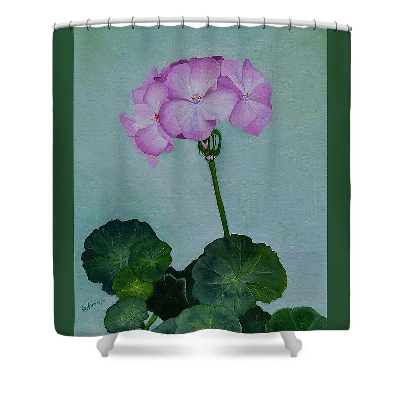 Flowers Shower Curtain featuring the painting Flowers by Gabrielle Munoz