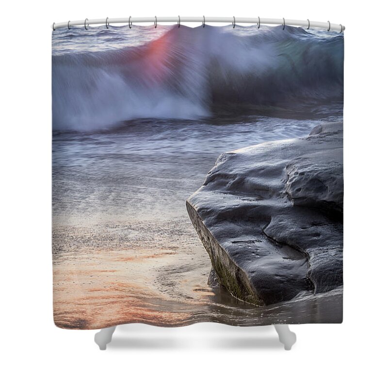 Beach Shower Curtain featuring the photograph Flowing Kelp by Aaron Burrows
