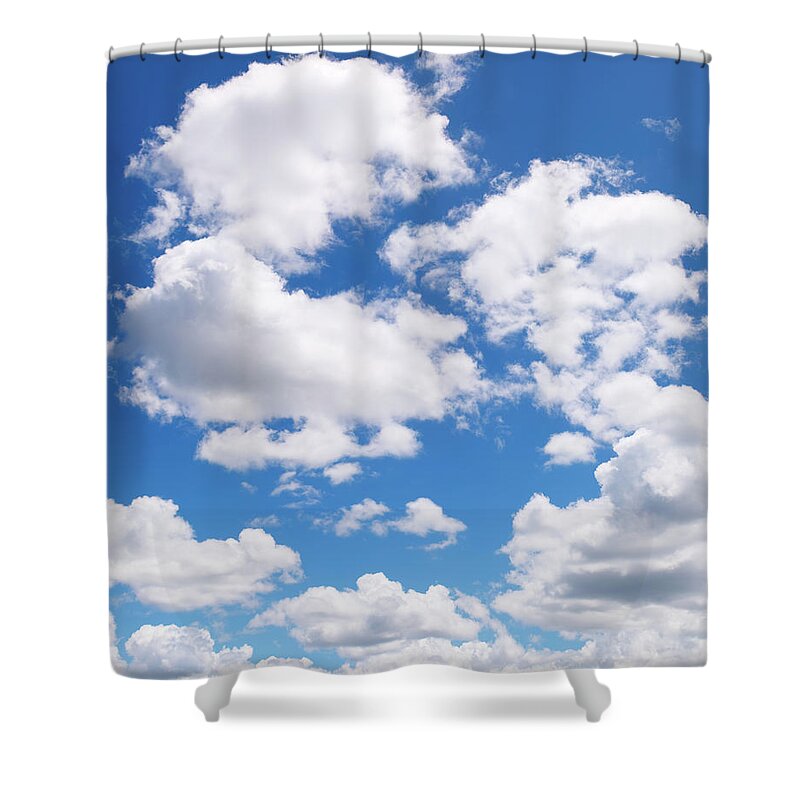 Sunlight Shower Curtain featuring the photograph Fluffy Clouds Xxl - Vertical by Turnervisual