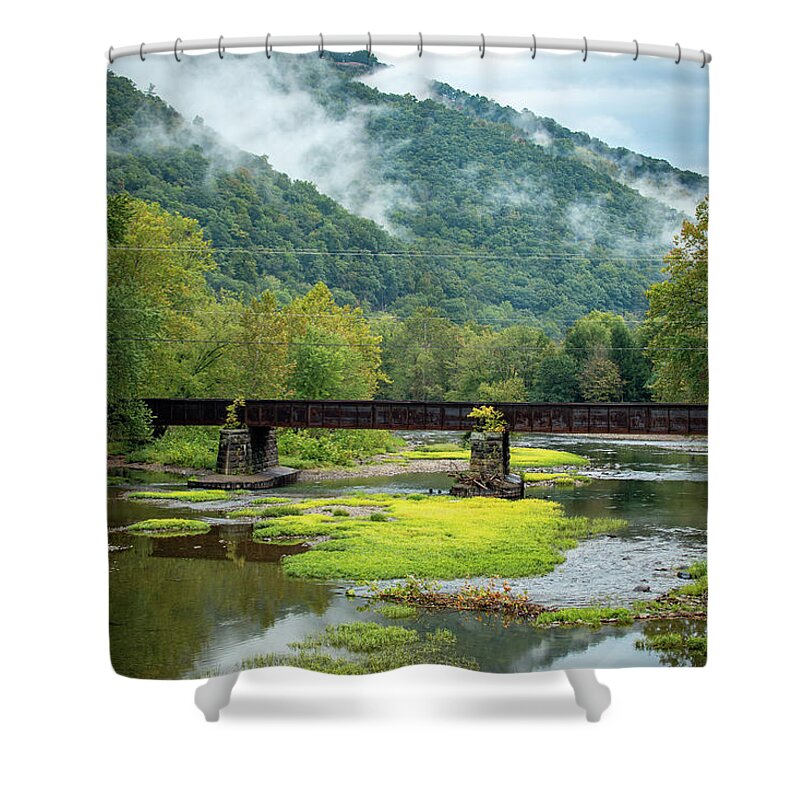 Creek Shower Curtain featuring the photograph Fog above the Creek by Rose Guinther