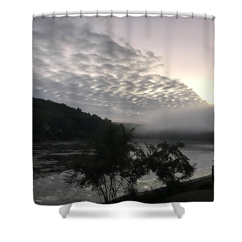 Sunrise Shower Curtain featuring the photograph Fog Roll on Wataba by Tom Johnson