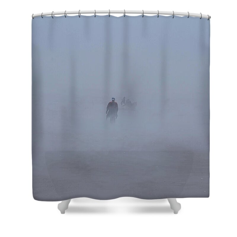 Fog Shower Curtain featuring the photograph Fog Walker by Cheryl Day