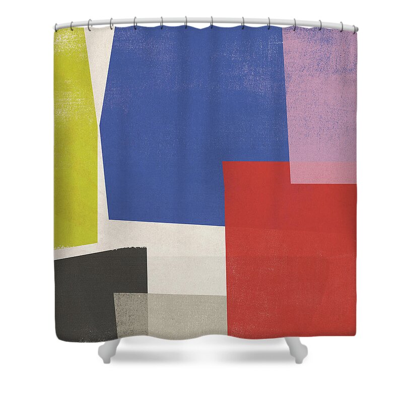 Abstract Shower Curtain featuring the painting Foolscap I by June Erica Vess