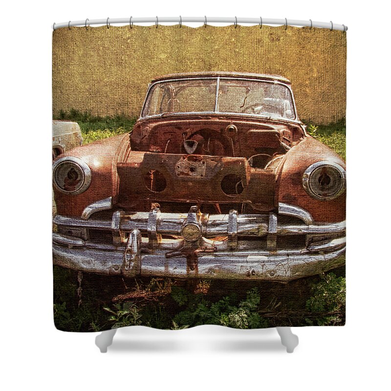 Vintage Car Shower Curtain featuring the photograph For Junk by Cathy Anderson