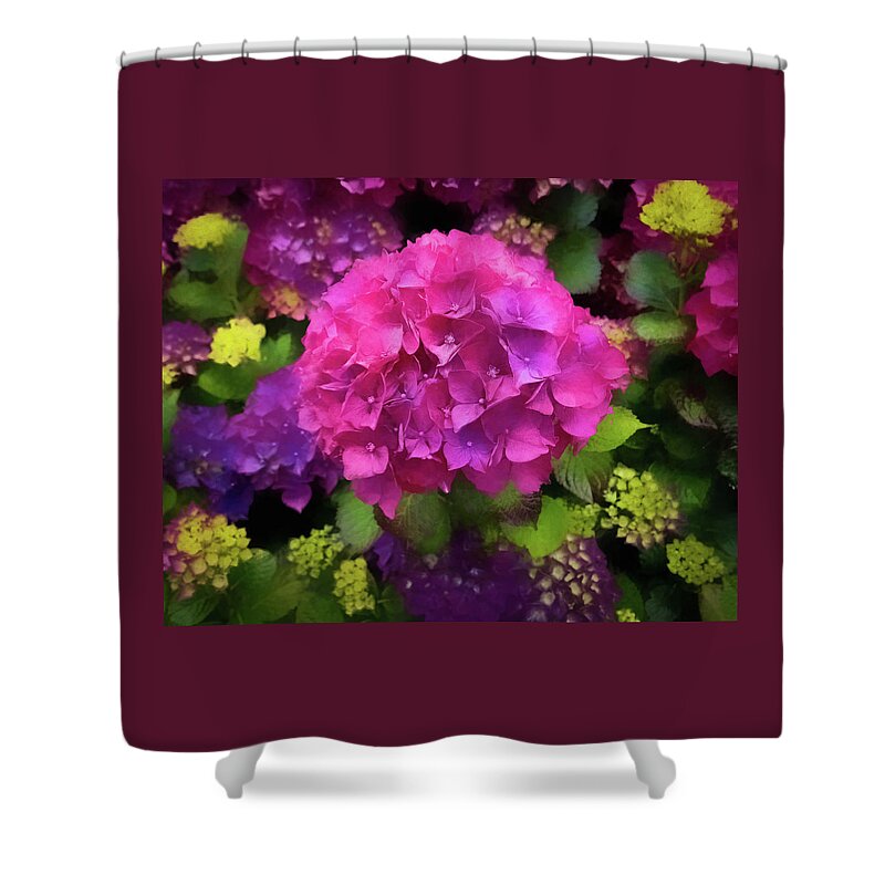 Hydrangea Wall Art Shower Curtain featuring the photograph For The Love Of Hydrangeas by Thom Zehrfeld