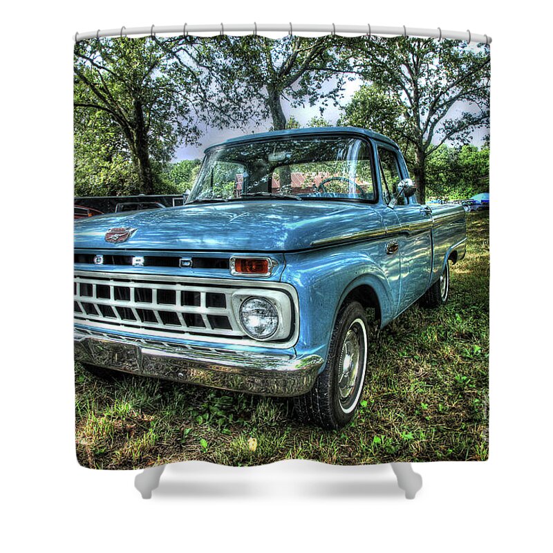 Truck Shower Curtain featuring the photograph Ford 100 by Mike Eingle