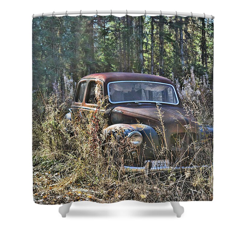 Vintage Shower Curtain featuring the photograph Forest Finds by Vivian Martin