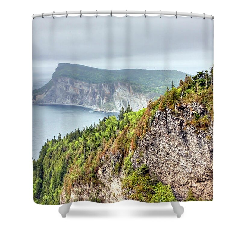 Scenics Shower Curtain featuring the photograph Forillon National Park by Guylaine Bégin