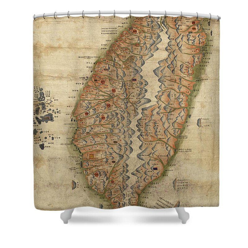 Formosa Shower Curtain featuring the painting Formosa (Taiwan) by Unknown