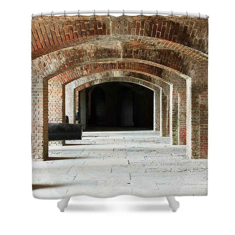 Arch Shower Curtain featuring the photograph Fort Zachary Taylor by S. Greg Panosian