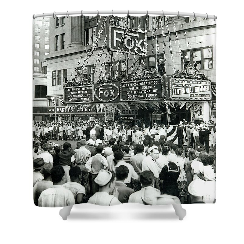 Fox Theatre Shower Curtain featuring the photograph Fox Theatre, Philadelphia by Unknown
