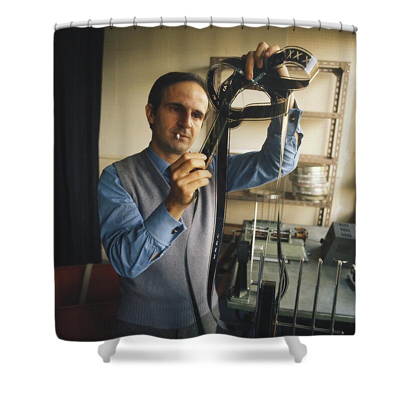 Actor Shower Curtain featuring the photograph Francois Truffaut by Gordon Gahan