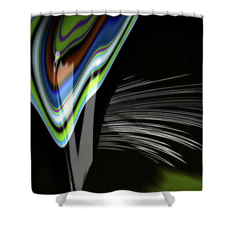Abstract Shower Curtain featuring the photograph Frax 1 by Keith Lyman