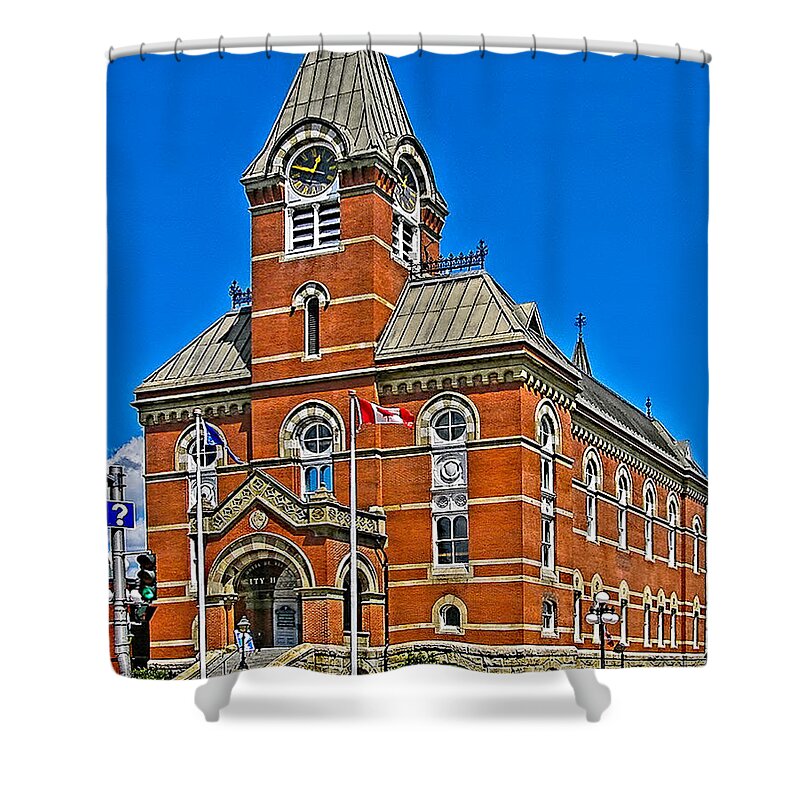 City Shower Curtain featuring the photograph Fredericton City Hall by Carol Randall