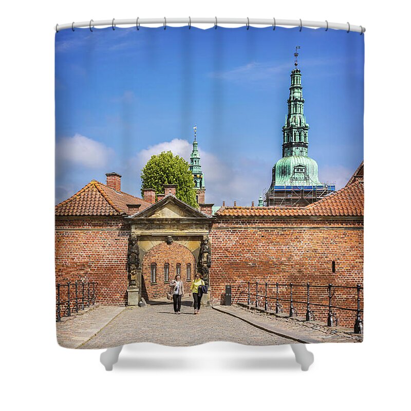Hillerod Shower Curtain featuring the photograph Frederiksborg castle Denmark by Sophie McAulay