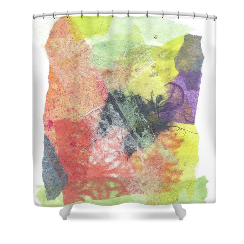 Collage Shower Curtain featuring the mixed media Fresh Pressed #11 by Christine Chin-Fook
