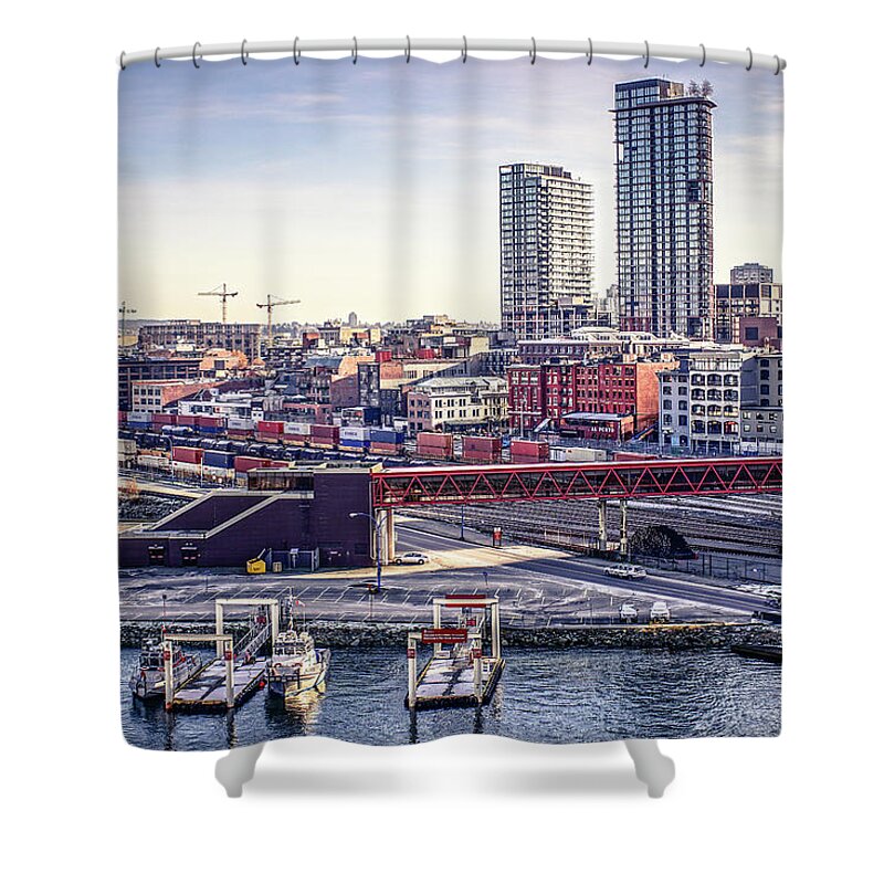 Downtown District Shower Curtain featuring the photograph Frosty Vancouver City Skyline by Totororo