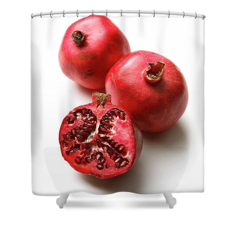 Vitamin C Shower Curtain featuring the photograph Fruit Pomegranate by Floortje