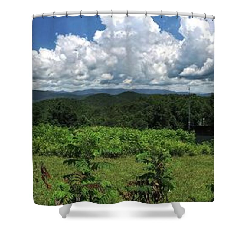 Panorama Shower Curtain featuring the photograph Ft. Mountain Panorama by George Taylor