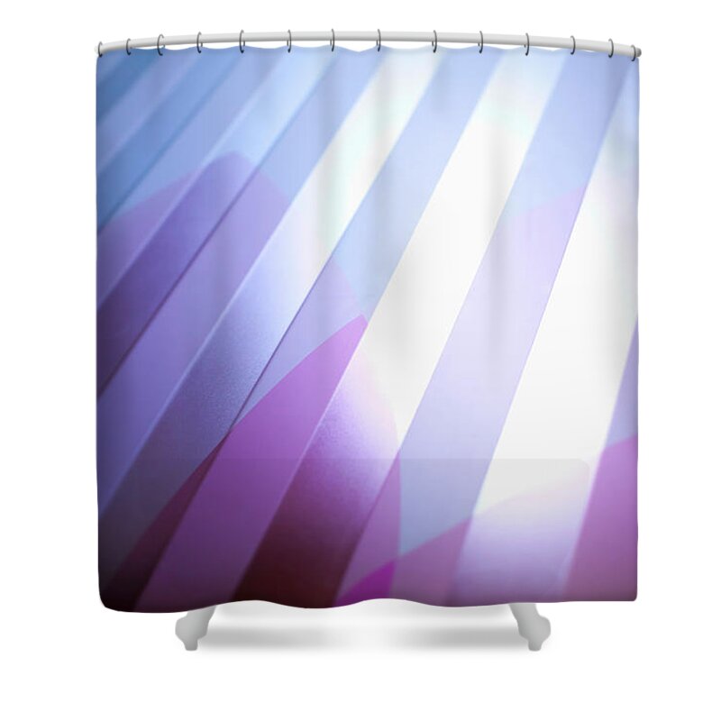 Shadow Shower Curtain featuring the photograph Full Frame Abstract Of Leaf Shape On by Ralf Hiemisch