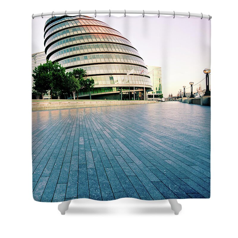 Corporate Business Shower Curtain featuring the photograph Futuristic Architecture Palace, City by Zodebala