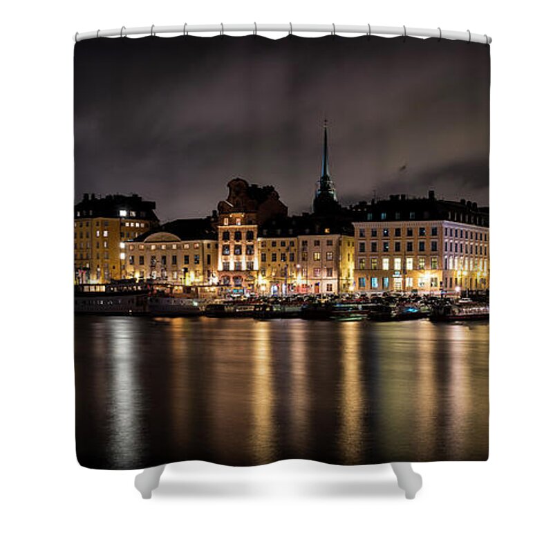 Scandinavia Shower Curtain featuring the photograph Gamla Stan from Skeppsholmen by David Morefield