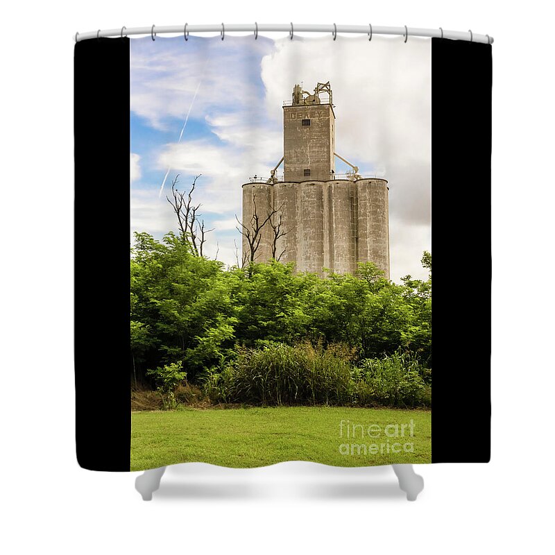 Geary Grain Elevator Shower Curtain featuring the photograph Geary Grain Elevator by Imagery by Charly