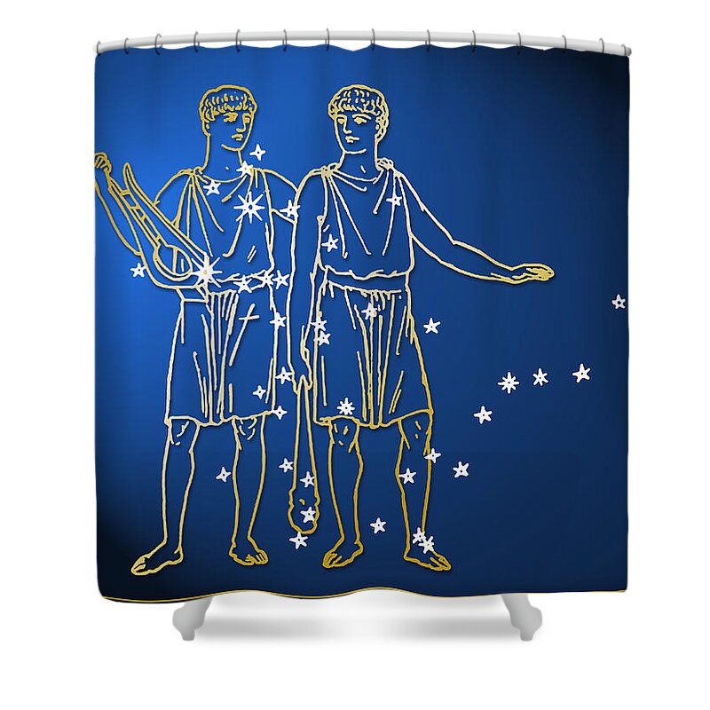 Constellation Shower Curtain featuring the photograph Gemini Astrological Sign by Tetra Images