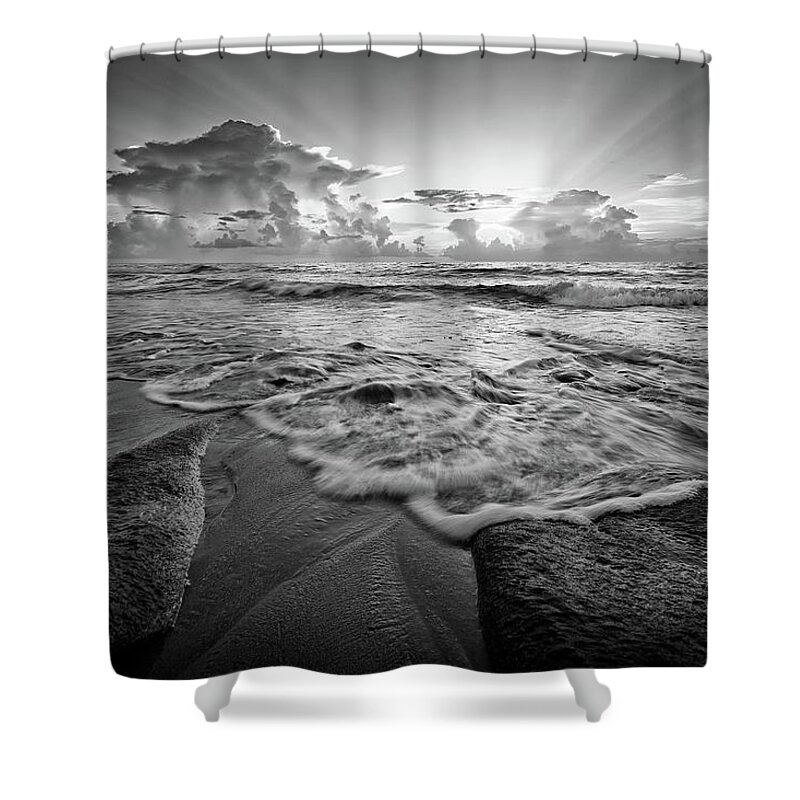 Carlin Park Shower Curtain featuring the photograph Gentle Surf by Steve DaPonte
