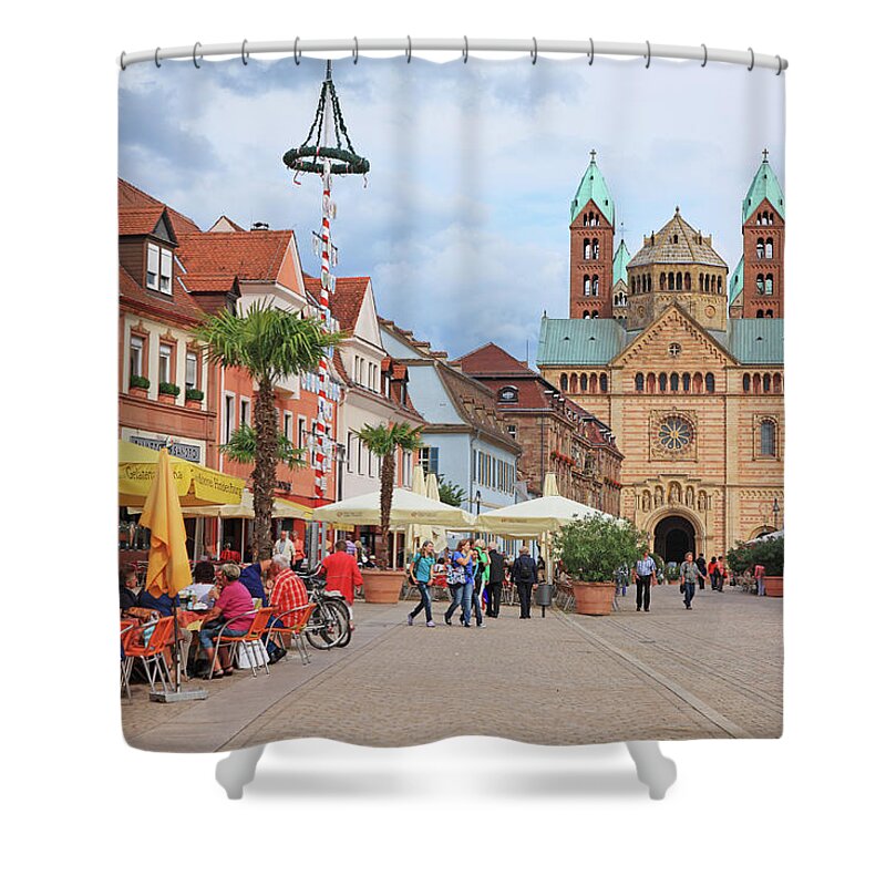 Outdoors Shower Curtain featuring the photograph Germany, Speyer Cathedral by Hiroshi Higuchi