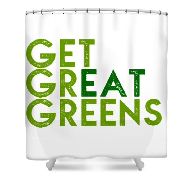  Shower Curtain featuring the drawing Get Great Greens - two greens by Charlie Szoradi