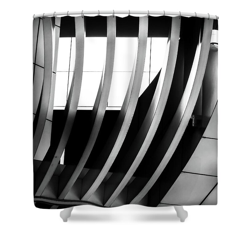 Architecture Shower Curtain featuring the photograph Getty Abstract by Francine Collier