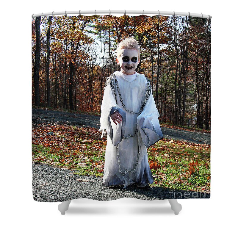 Halloween Shower Curtain featuring the photograph Ghost Costume 1 by Amy E Fraser