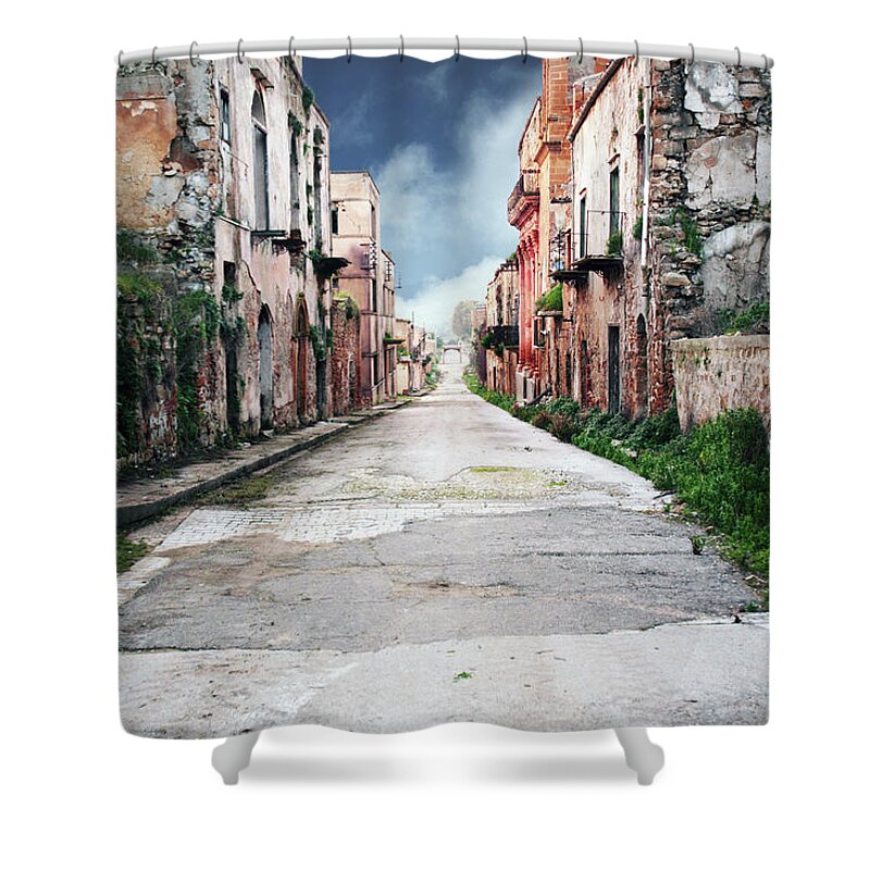 Empty Shower Curtain featuring the photograph Ghost Town by Peeterv
