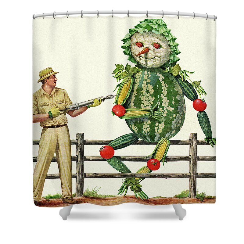 Watermelon Man Shower Curtains