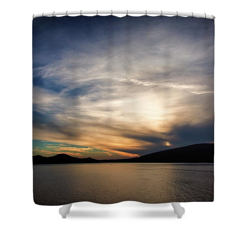 Sunset Shower Curtain featuring the photograph Gibsons Sunset by Monte Arnold