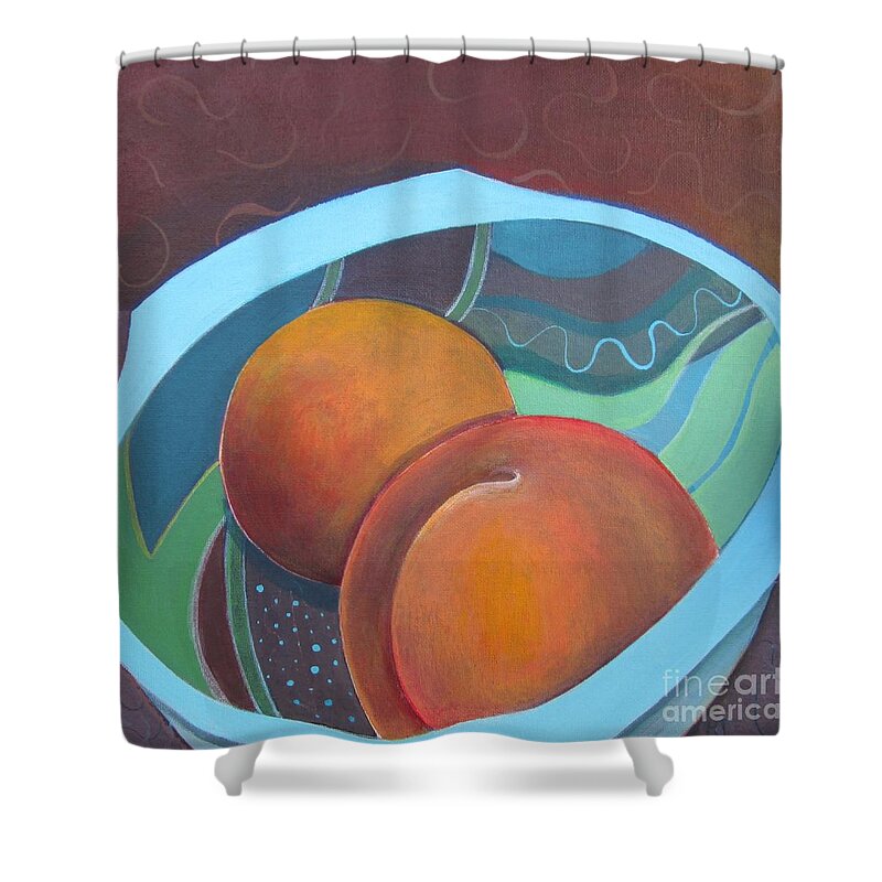 Gifted By Nature By Helena Tiainen Shower Curtain featuring the painting Gifted By Nature by Helena Tiainen
