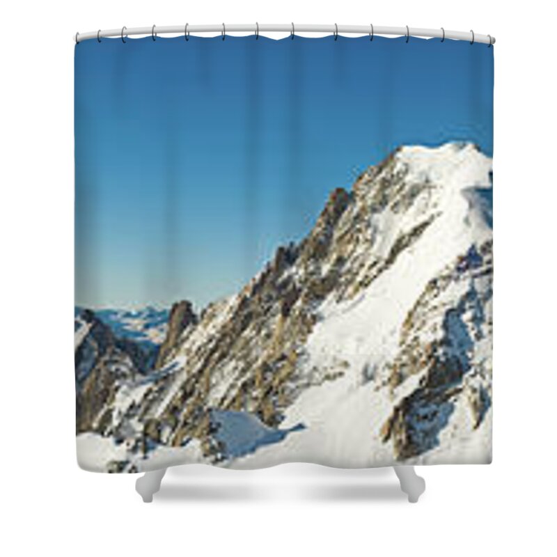 Scenics Shower Curtain featuring the photograph Glorious Mountain Vista Xxxl by Fotovoyager