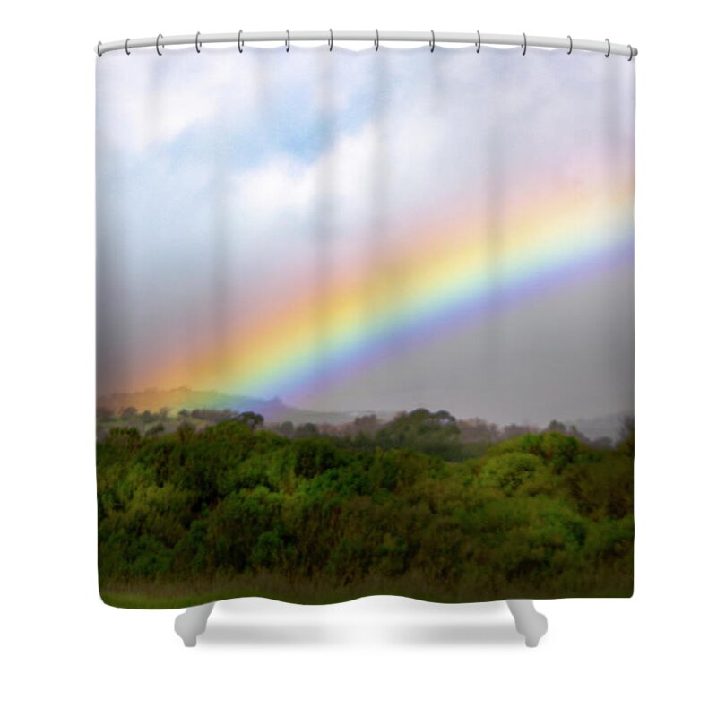 Rainbow Shower Curtain featuring the photograph God's Intended Purpose by Brian Tada